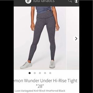 LULULEMON Wunder Under High Rise Leggings